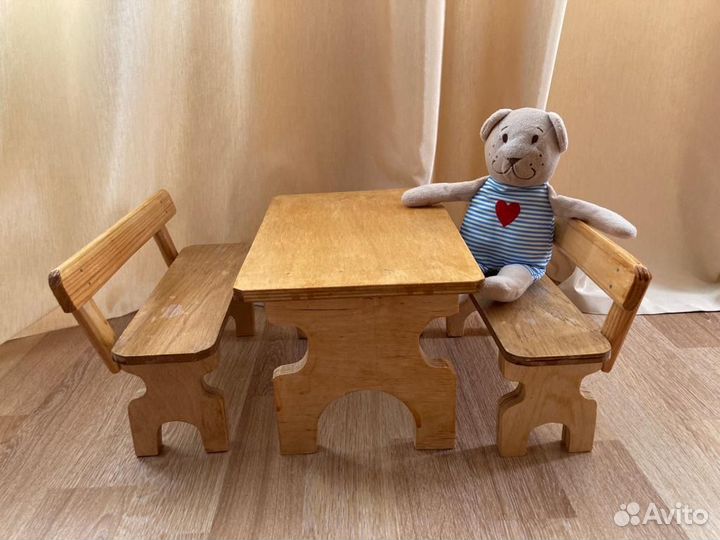 Мебель игрушечная деревянная для кукол