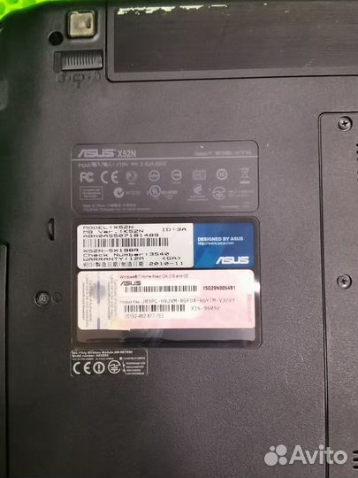 Ноутбук asus x52n