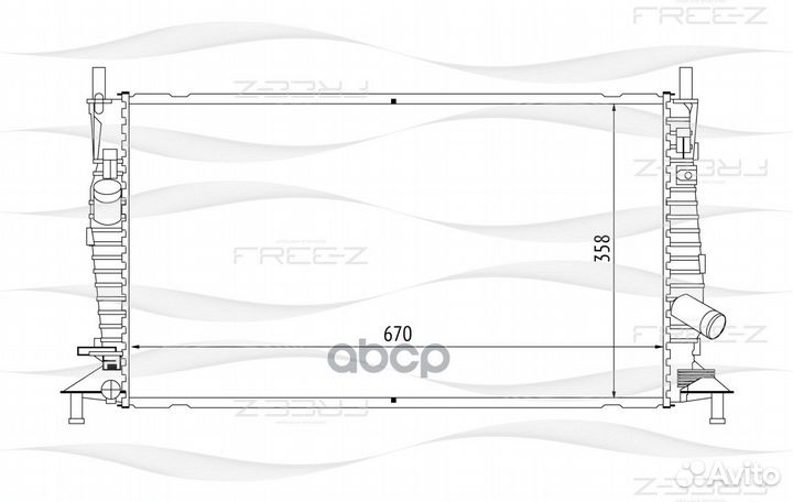 Радиатор двигателя KK0146 free-Z