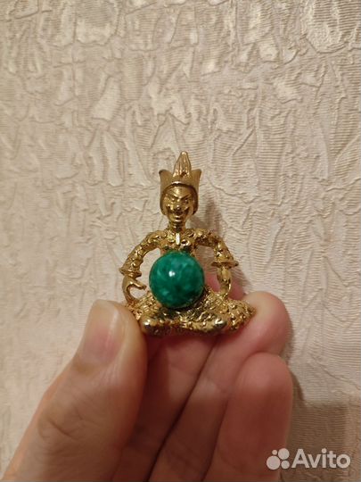 Винтаж брошь Тайский Будда