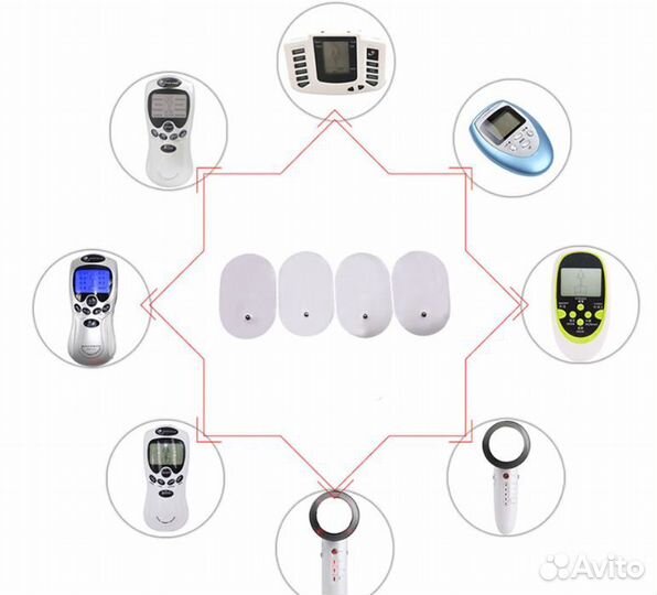 Гелевые накладки (электроды) для массажера