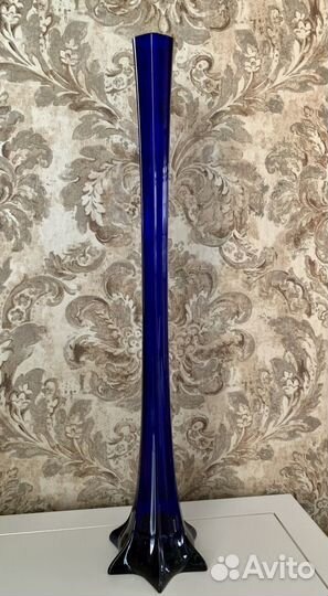 Ваза цветное стекло чехия