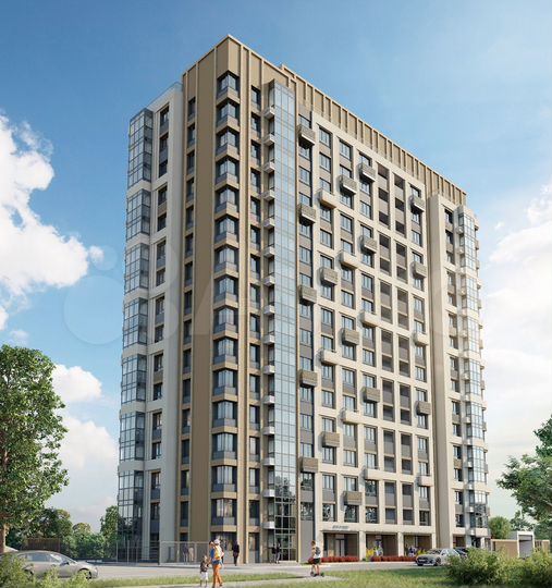 2-к. квартира, 45 м², 1/16 эт.