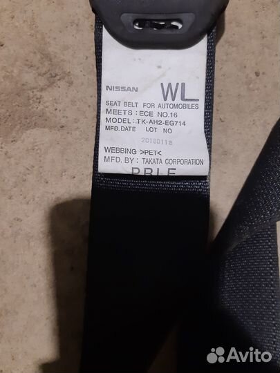 Ремень безопасности левый перед. Nissan X-trail