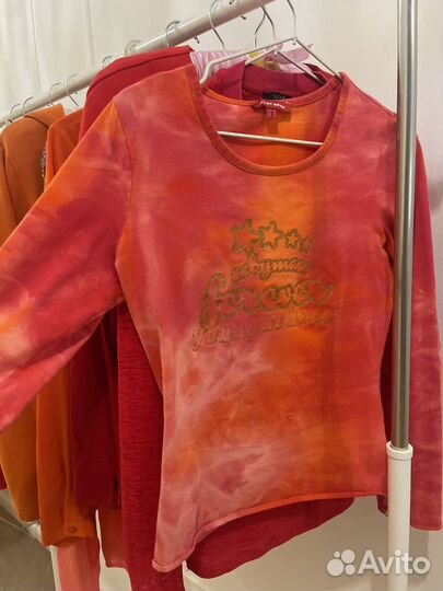 Кофта красная оранжевая Зара Страдивариус Лайм