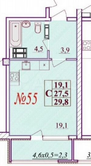 Квартира-студия, 31 м², 6/8 эт.