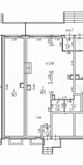 Свободного назначения, 119.1 м²