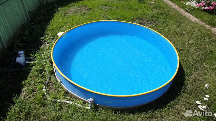 Бассейн для дома морозостойкий, пластик-металл