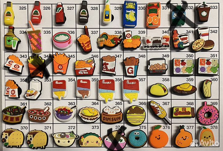 Джибитсы для кроксов Crocs значки в ассортименте