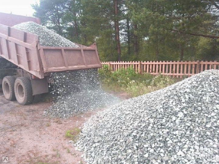 Щебень \ Отсев белый для строительства от трех куб