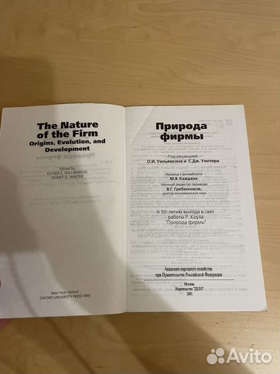 Природа фирмы 2001г