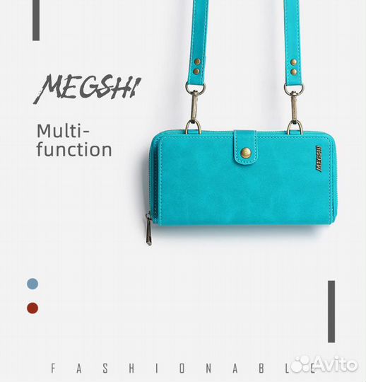 Кожаный чехол-бумажник для телефона redmi 9 megshi