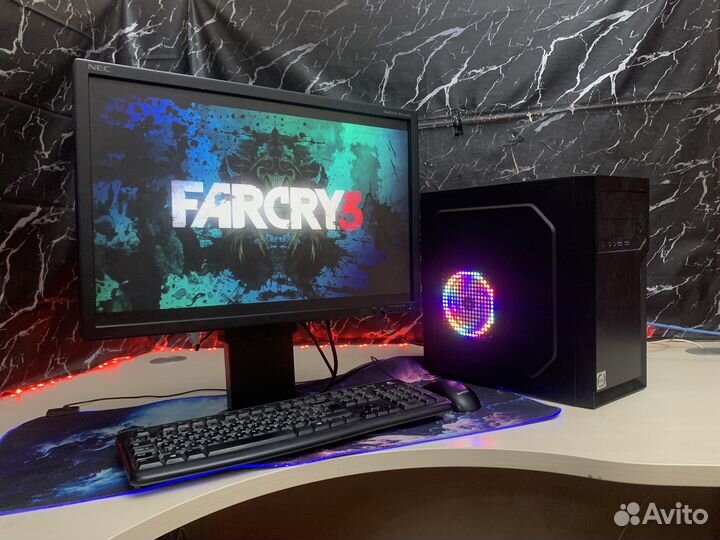 4 ядерный игровой компьютер с монитором под ключ