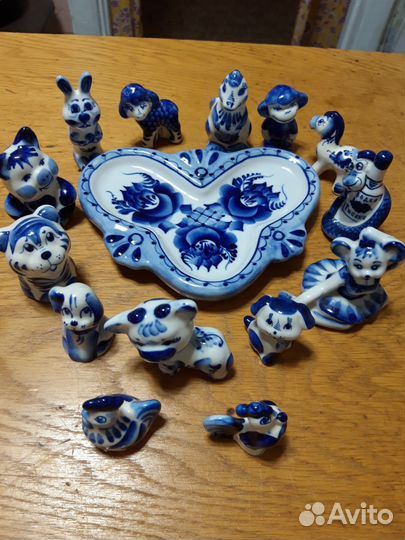 Фигурки гжель СССР