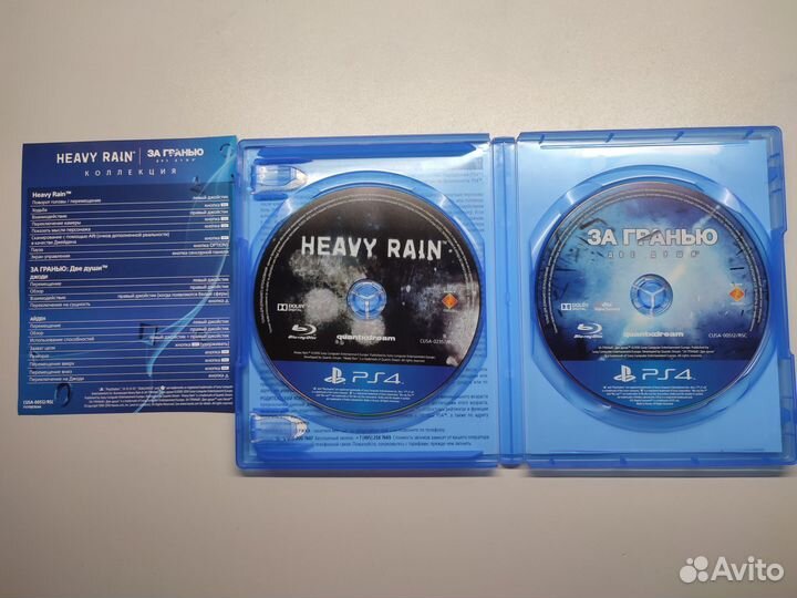 Коллекция: heavy rain & за гранью:Две души для ps4