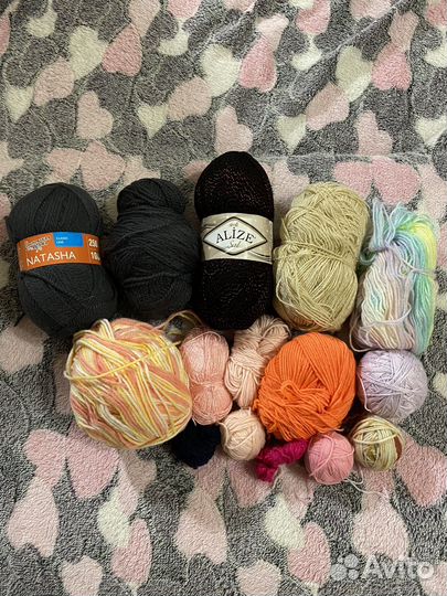 Пряжа для вязания пакетом новая