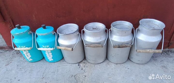 Бидоны, бидончики алюминиевые винтажные из СССР
