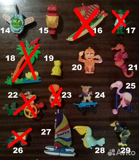 Игрушки из киндер сюрприза 90-х