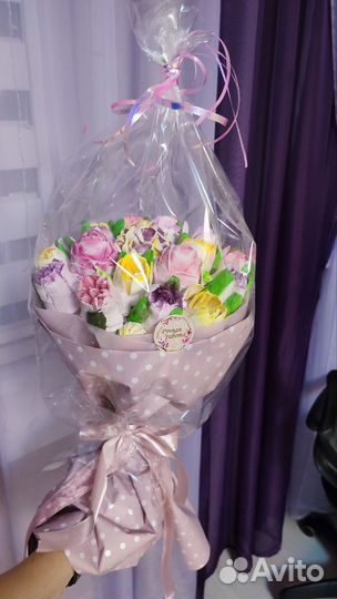 Букеты из зефира ручной работы