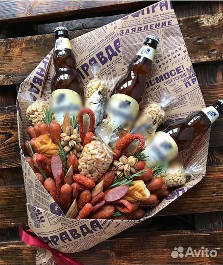 Мужские съедобные букеты