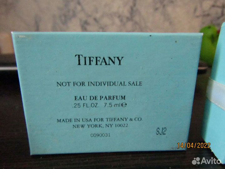 Духи женские tiffany made in USA 7.5 мл