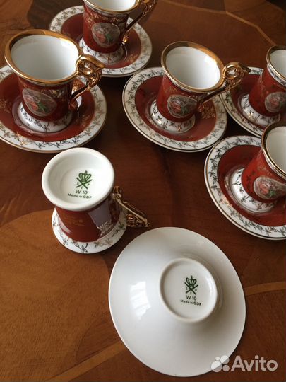 Кофейный сервиз 6 персон Мадонна, гдр