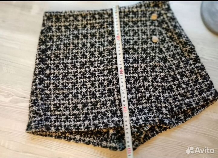Твидовая юбка шорты 44