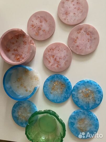 Подставка из эпоксидной смолы под горячее