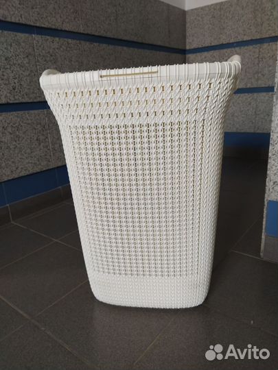 Корзина для белья с крышкой 57 литров, Curver knit