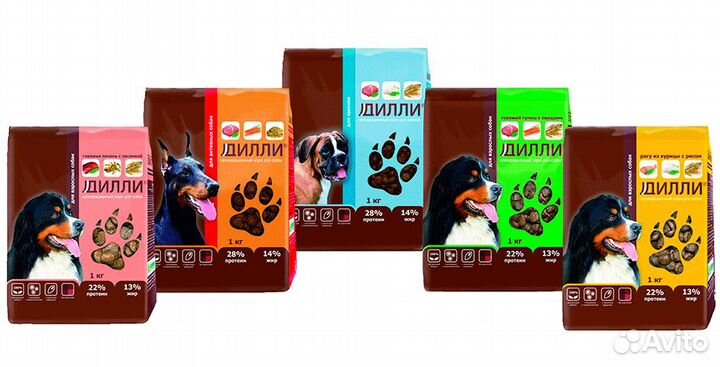 Полнорационный корм для собак 