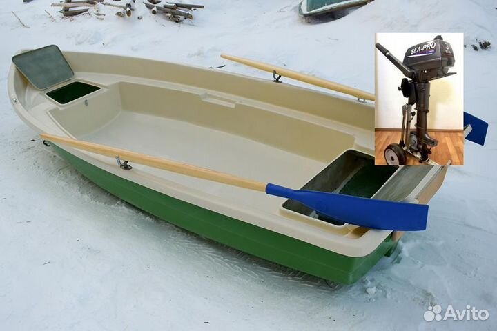 Моторно-вёсельная лодка Тортилла-4 с Рундуками Sea