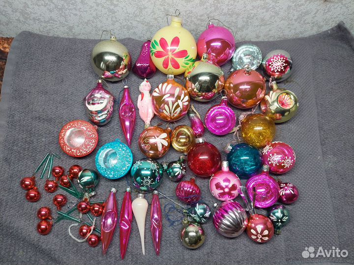 Лот ёлочных игрушек СССР