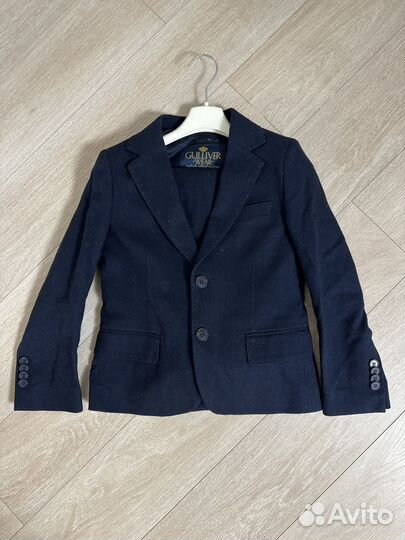 Школьный костюм тройка для мальчика 128 синий