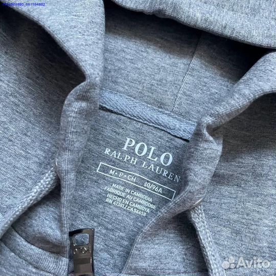 Зип худи polo ralph lauren gray