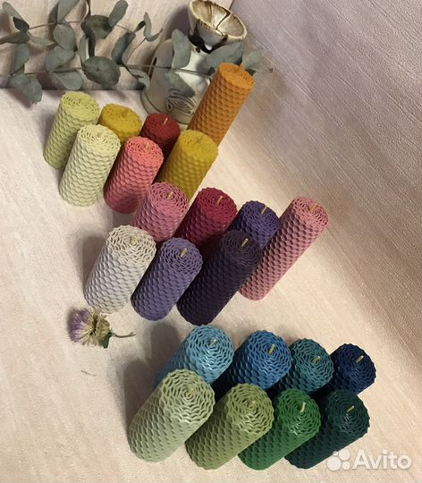 Свечи из вощины, ручная работа