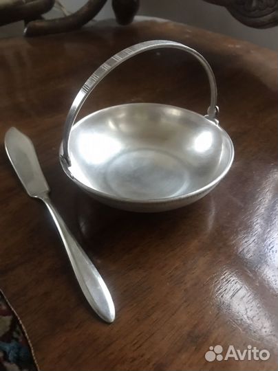 Конфетница, икорница мельхиор СССР