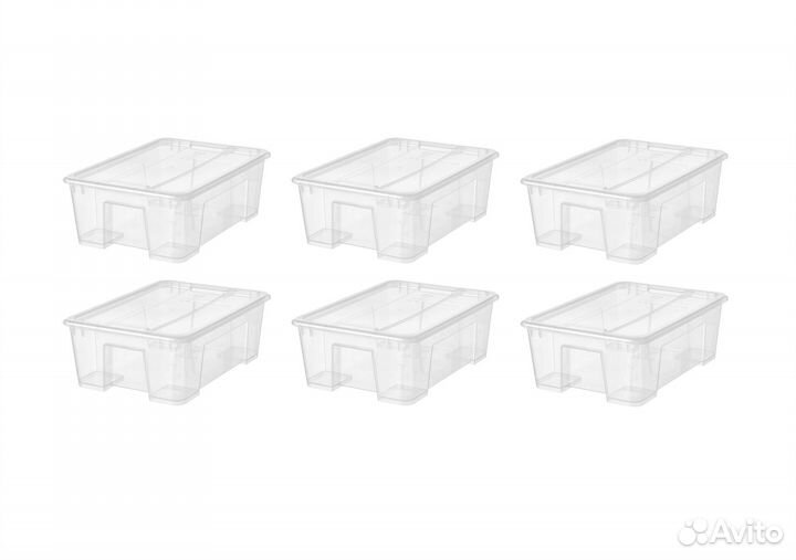 Контейнеры с крышкой икеа самла (новые), 11л 6 шт