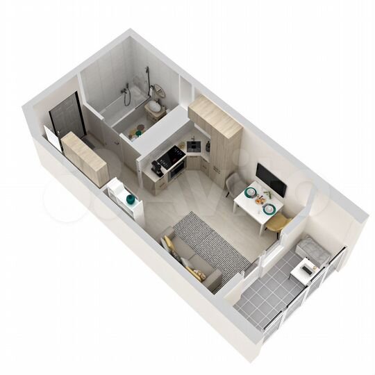 Квартира-студия, 21,7 м², 7/24 эт.