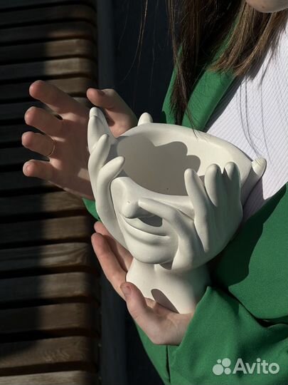 Кашпо из гипса