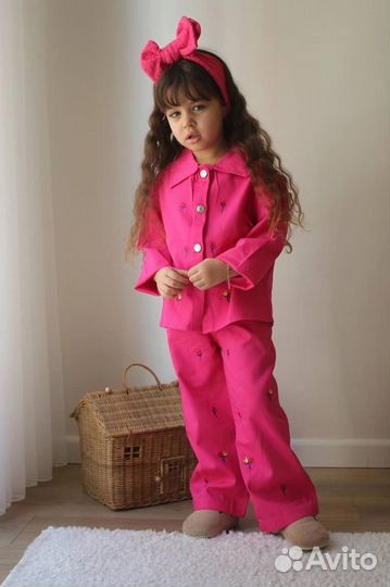 Джинсовый костюм для девочки