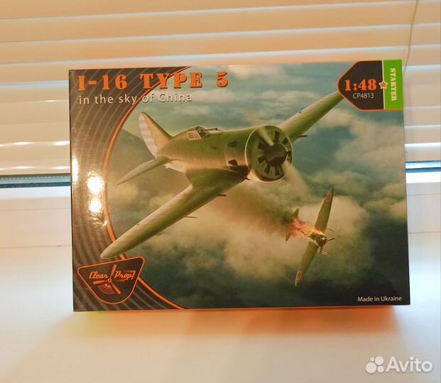 I-16 type 5 in the sky of China. Сборная модель