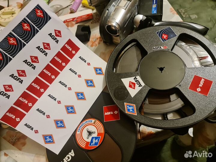 Бобина Магнитофонная наклейки надписи для катушек