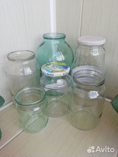 Банки стеклянные 0,5л; 0,6л; 0,9л; 1л, 1,5л; 3л