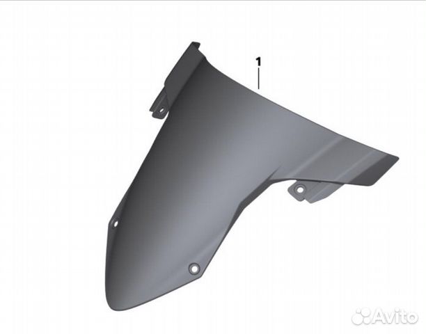 Высокий тонированый ветрозащитный щеток Bmw s1000r