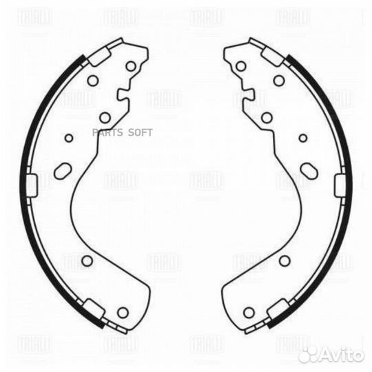 Trialli GF4581 Колодки тормозные барабанные Mazda
