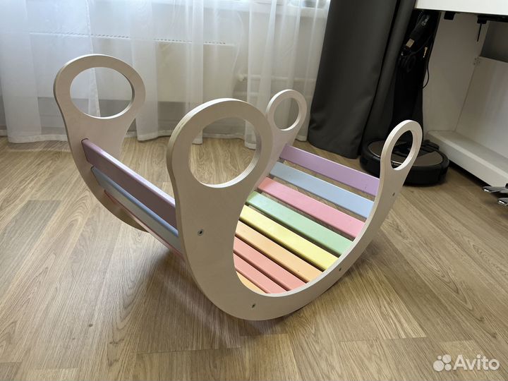 Радуга деревянная качалка для детей бу (Я Ягоза)