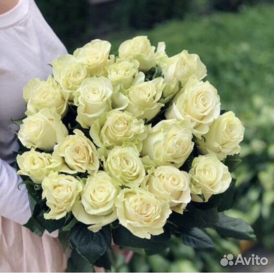 Цветы 25 роз 70 см