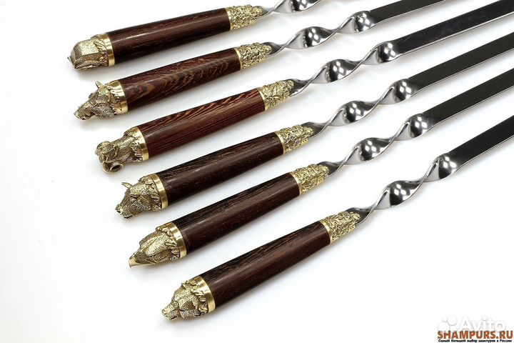 Набор шампуров без чехла - Звери