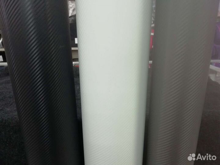 Плёнка под карбон черная