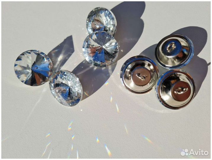 Пуговицы-стразы для каретной стяжки